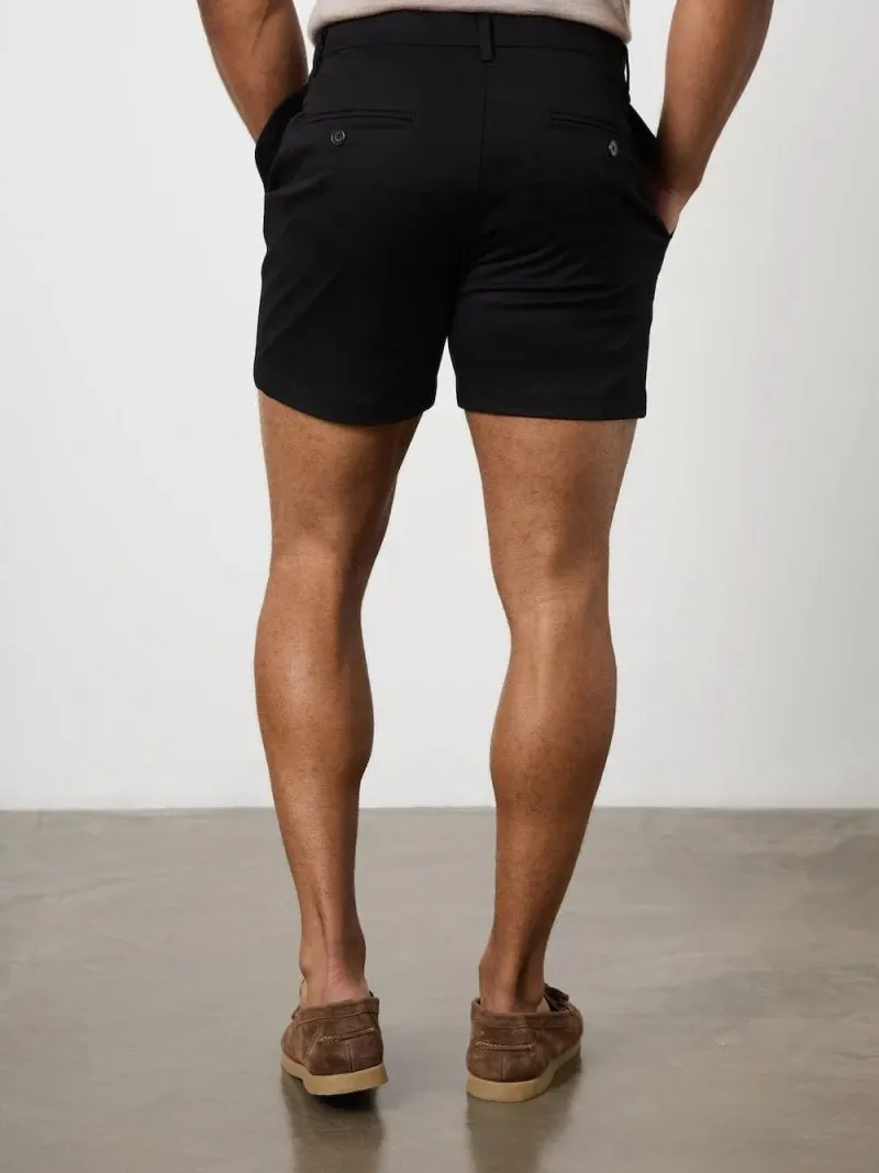 Black Soft And Comfortable Chino Shorts