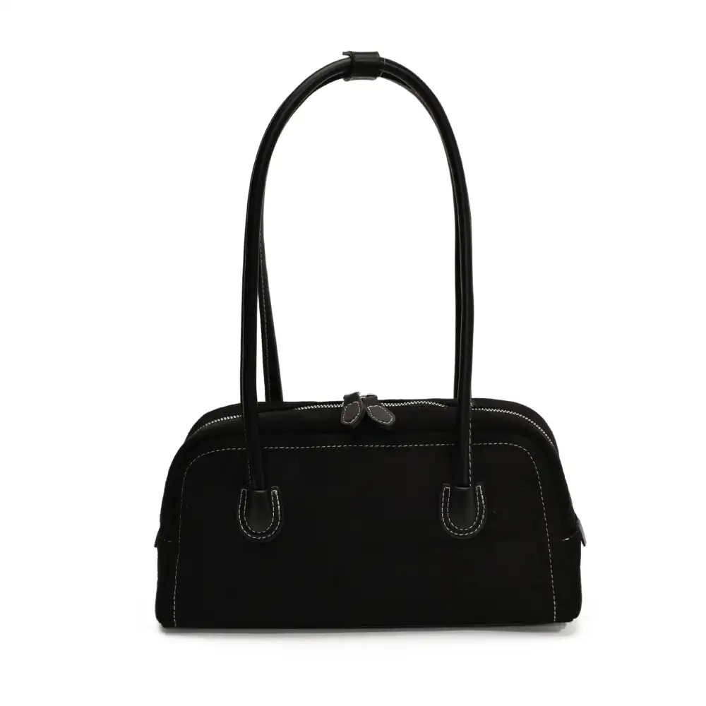 Roomy Suede Baguette Bag