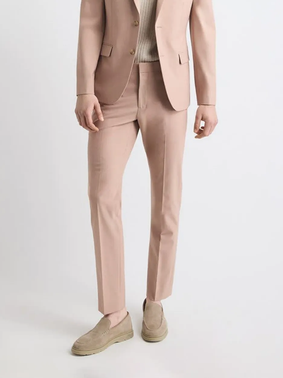 Slim-Fit Blush Pink Slim-Fit Suit Pant