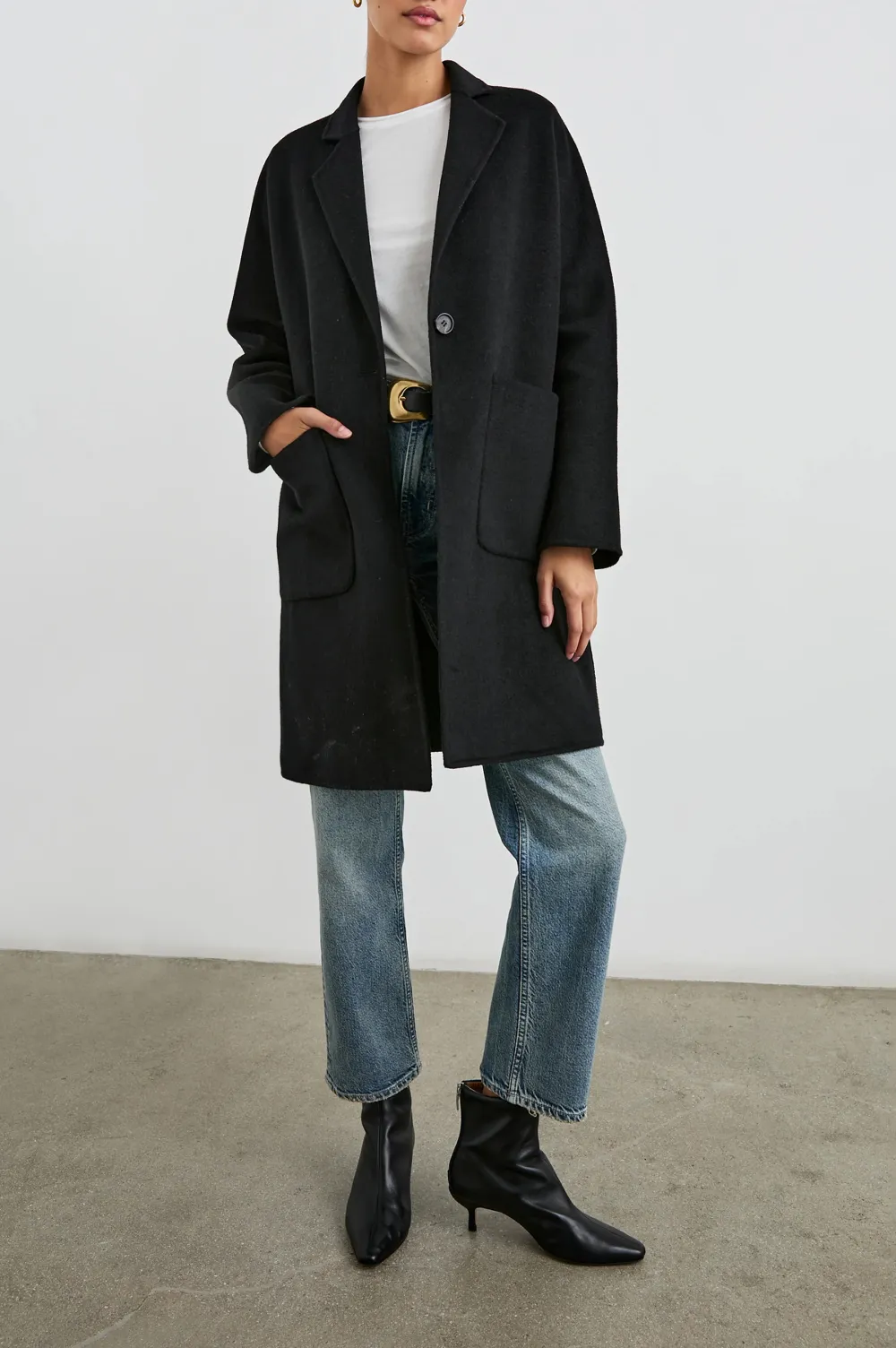 Luxurious Batwing Sleeve Wool Long Coat