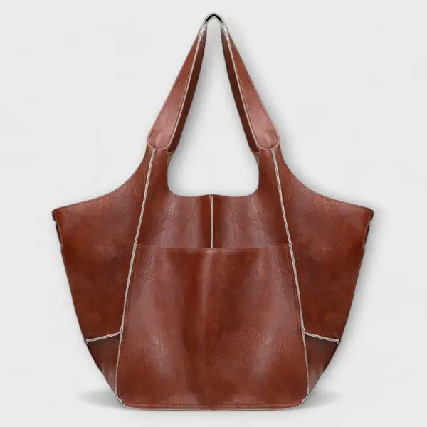 Latch Front Faux Leather Shoulder Bag
