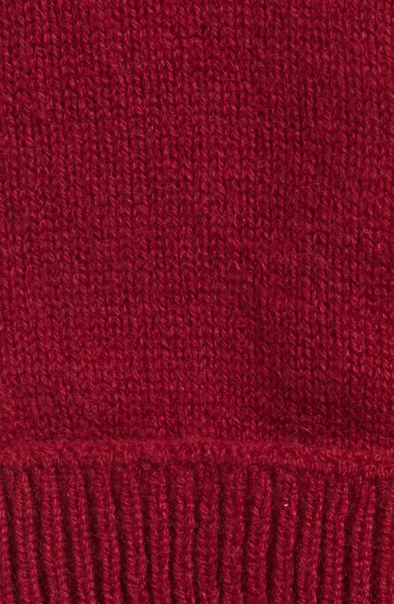 Equestrian Knight Design Embroidered Cashmere Blend Gloves