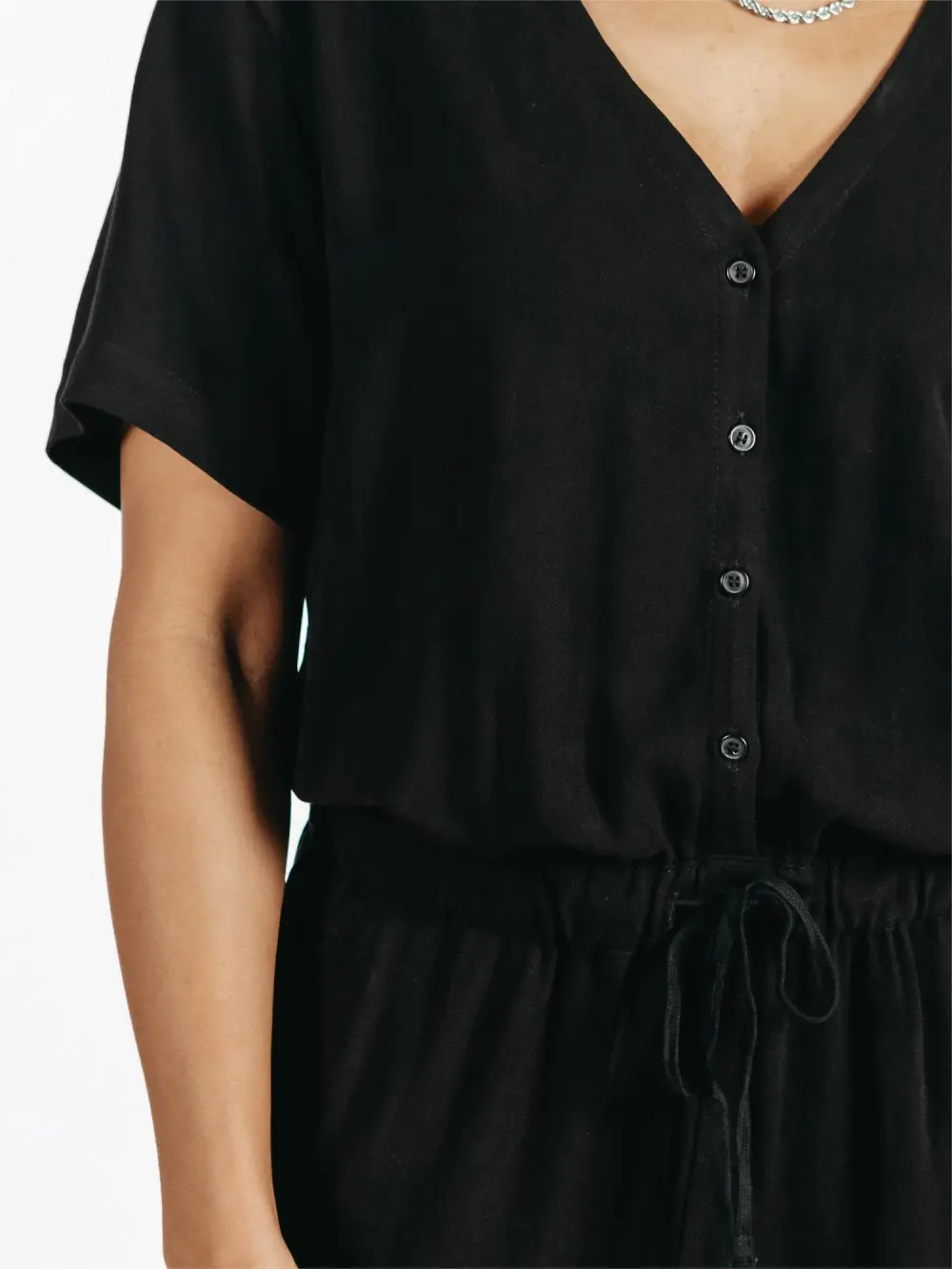 The V-Neck Black Jumpsuit