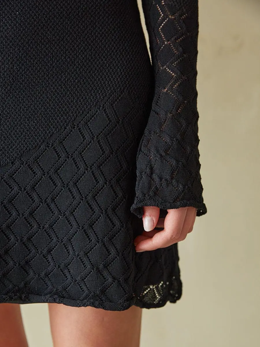 Julia Off the Shoulder Ruffle Sweater Mini Dress