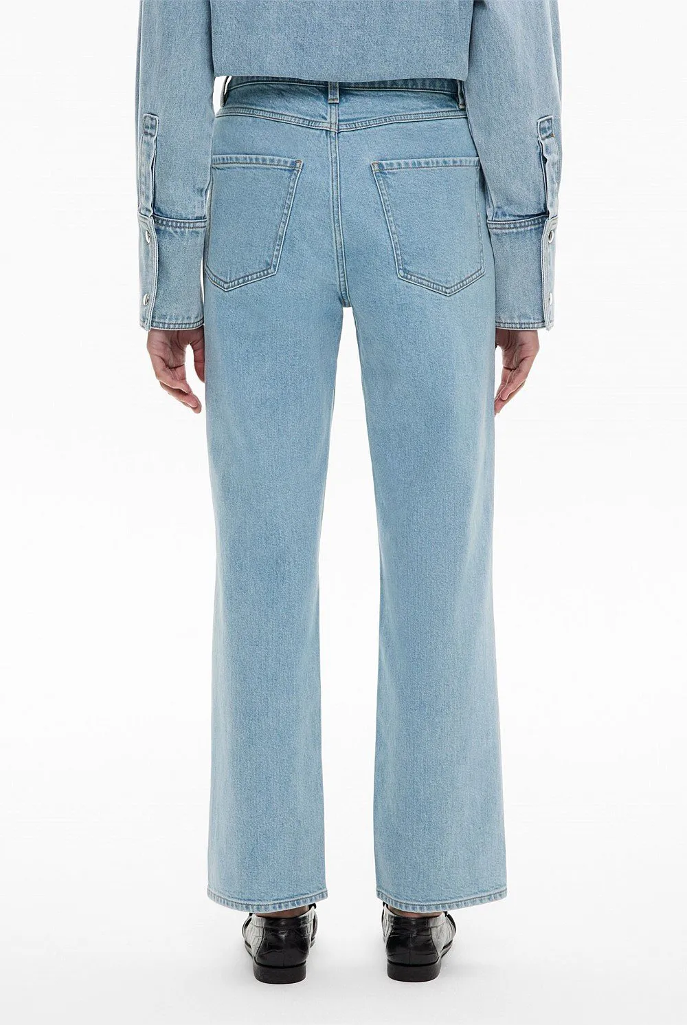 Light-Washed Straight-Leg Denim Jeans
