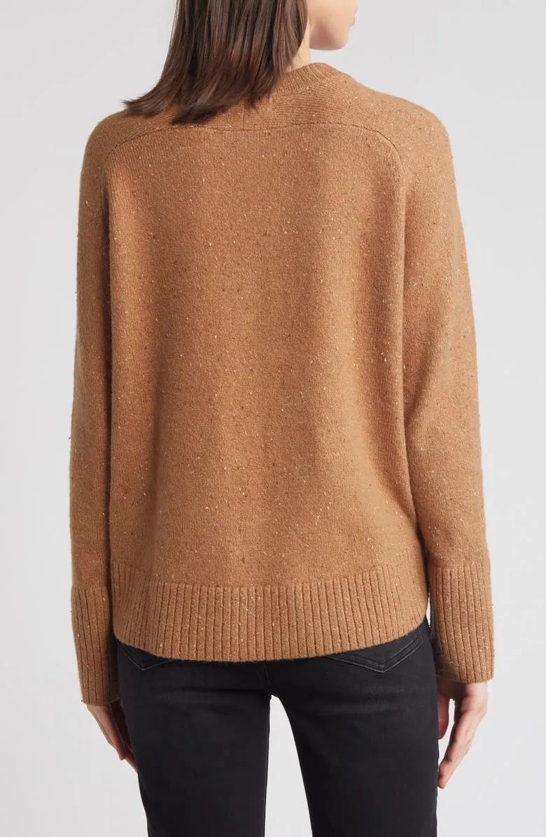 Speckled Pima Cotton Blend Sweater