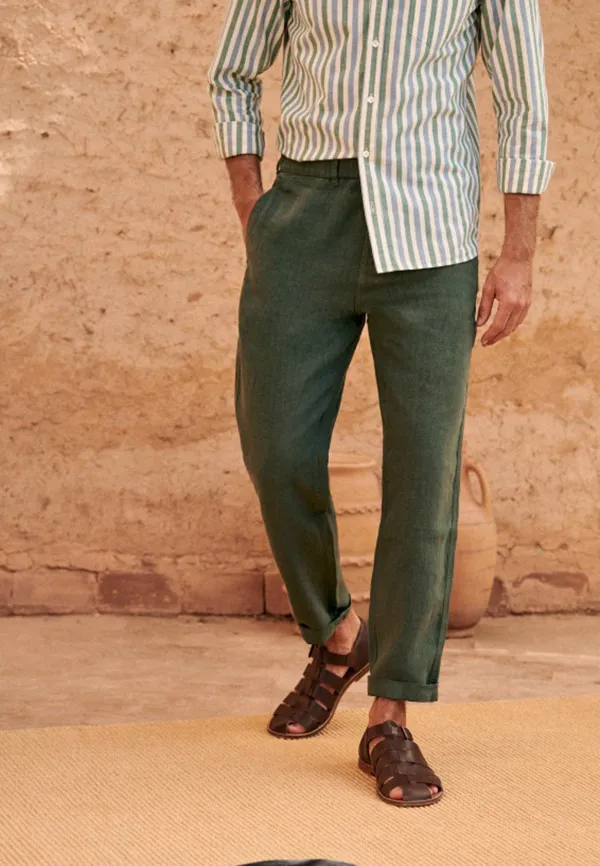Trousers-Dark Green