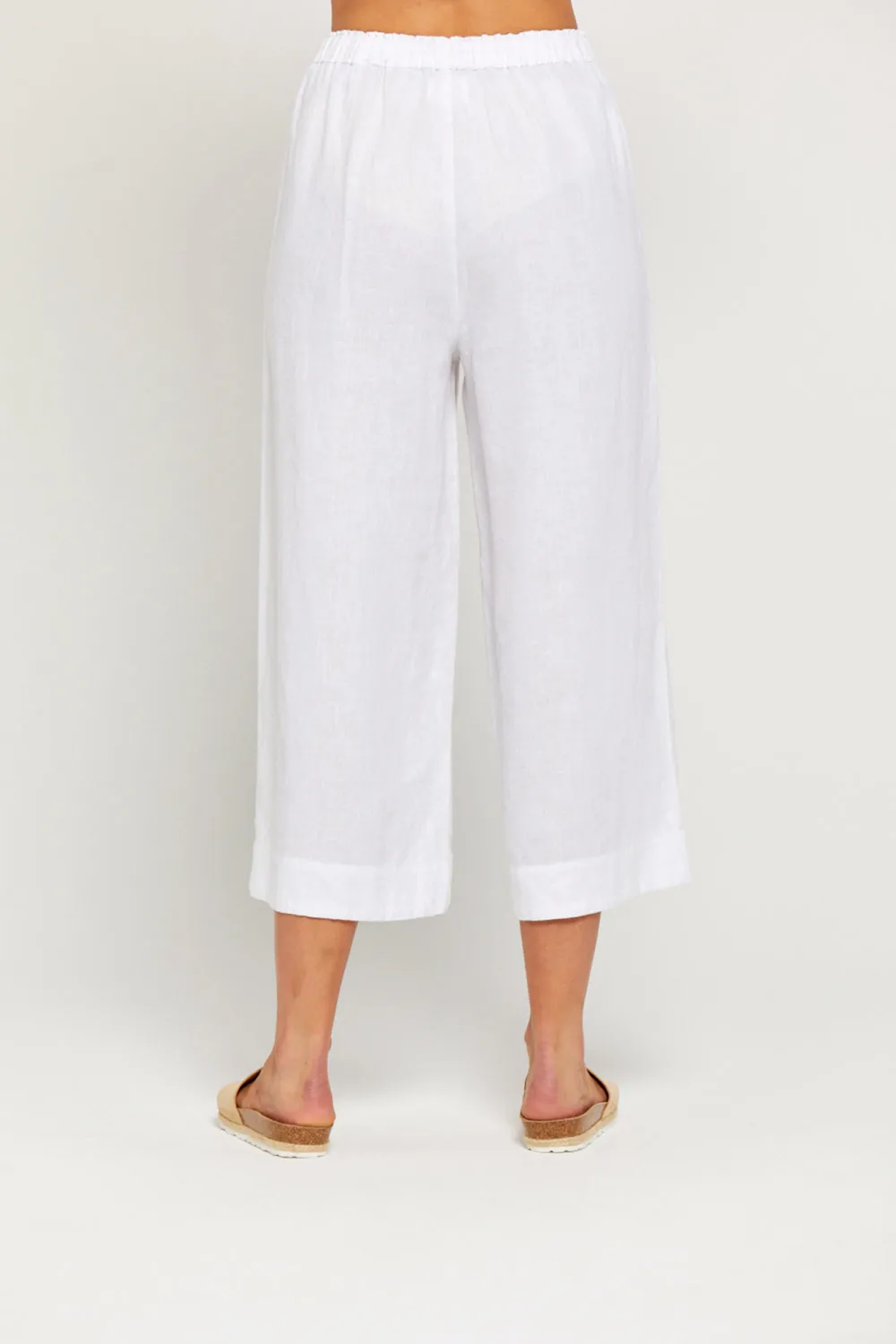 White Lazy Simple Loose Breathable  Pants