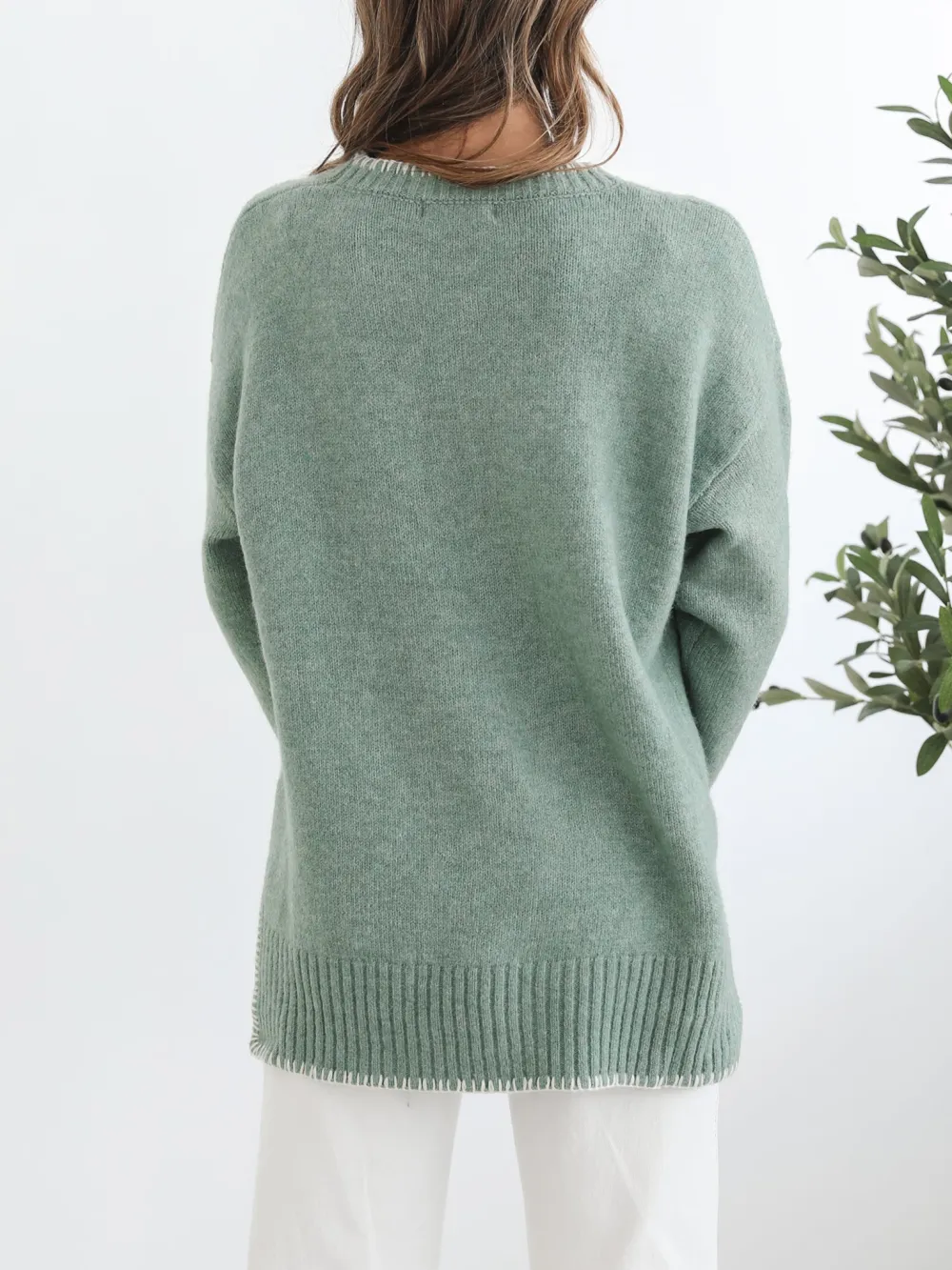 Casual Style Crew Neck Knits
