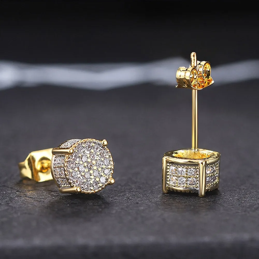 Stylish Round Stud Earrings