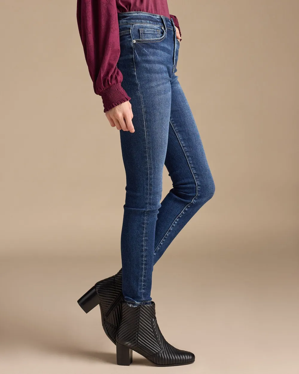 High Rise Ankle Length Skinny Jean