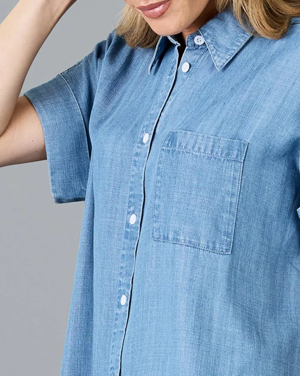 Loose Fitting Denim Shirt