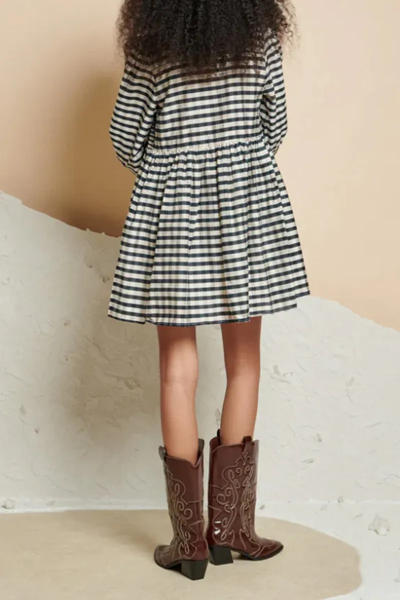 Stripe Bow Accent Tie Mini Dresses