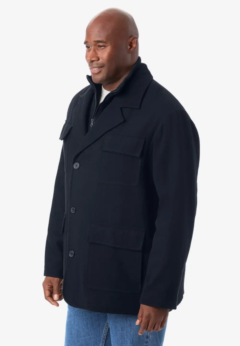 Multi-pocket Wool Inset Jacket