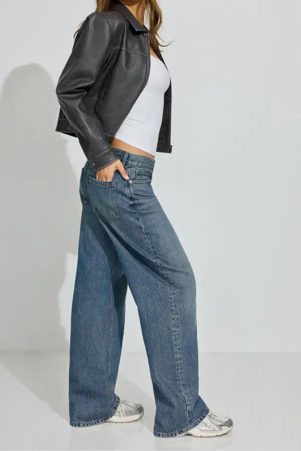 Loose Fit Blue Jeans