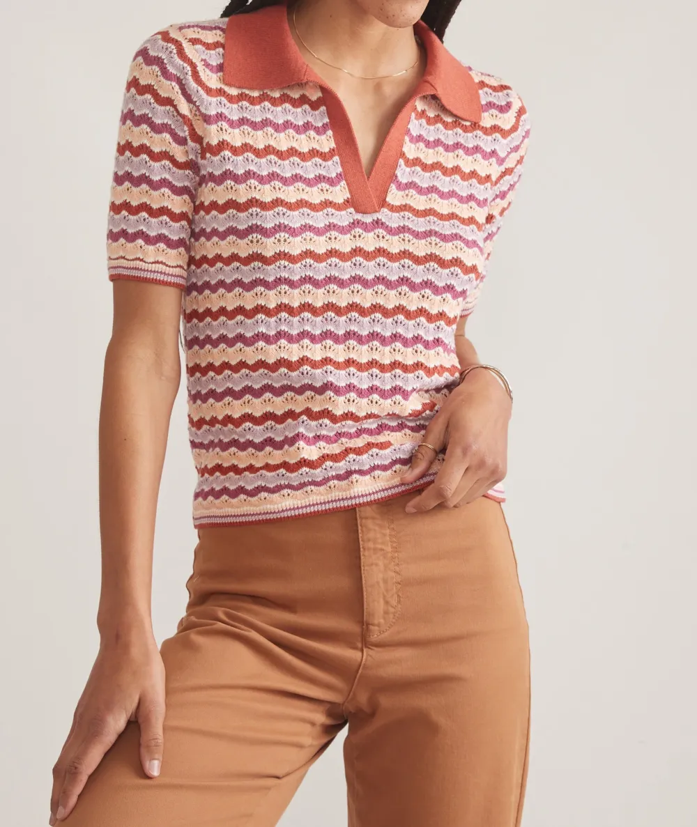 Short Sleeve Polo Style Knitwear