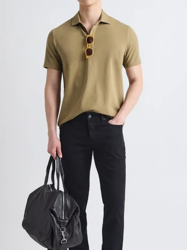 Olive Short Sleeve Polo Shirt