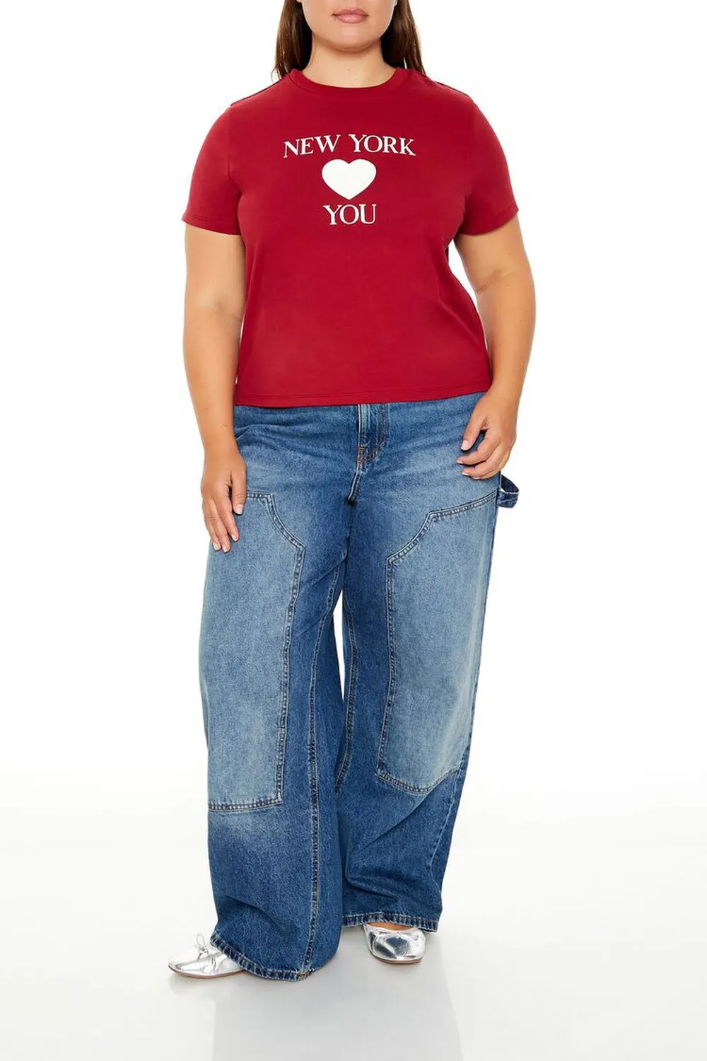 Plus Size Letter Print T-Shirt