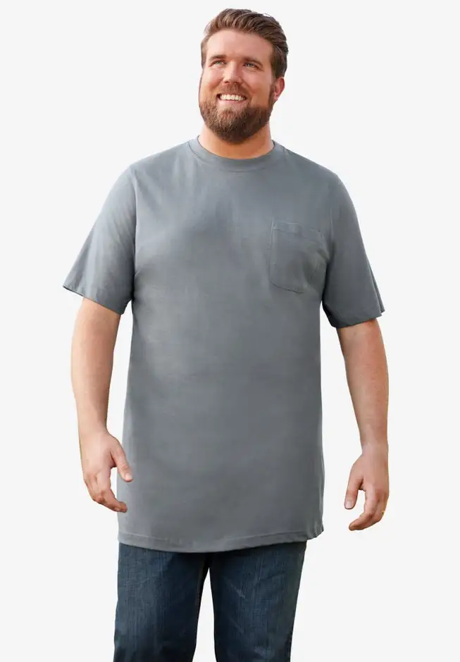 Heavyweight Longer-Length Pocket Crewneck T-Shirt