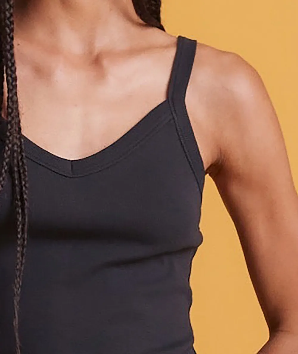 Black Sleeveless Simple Midi Dress