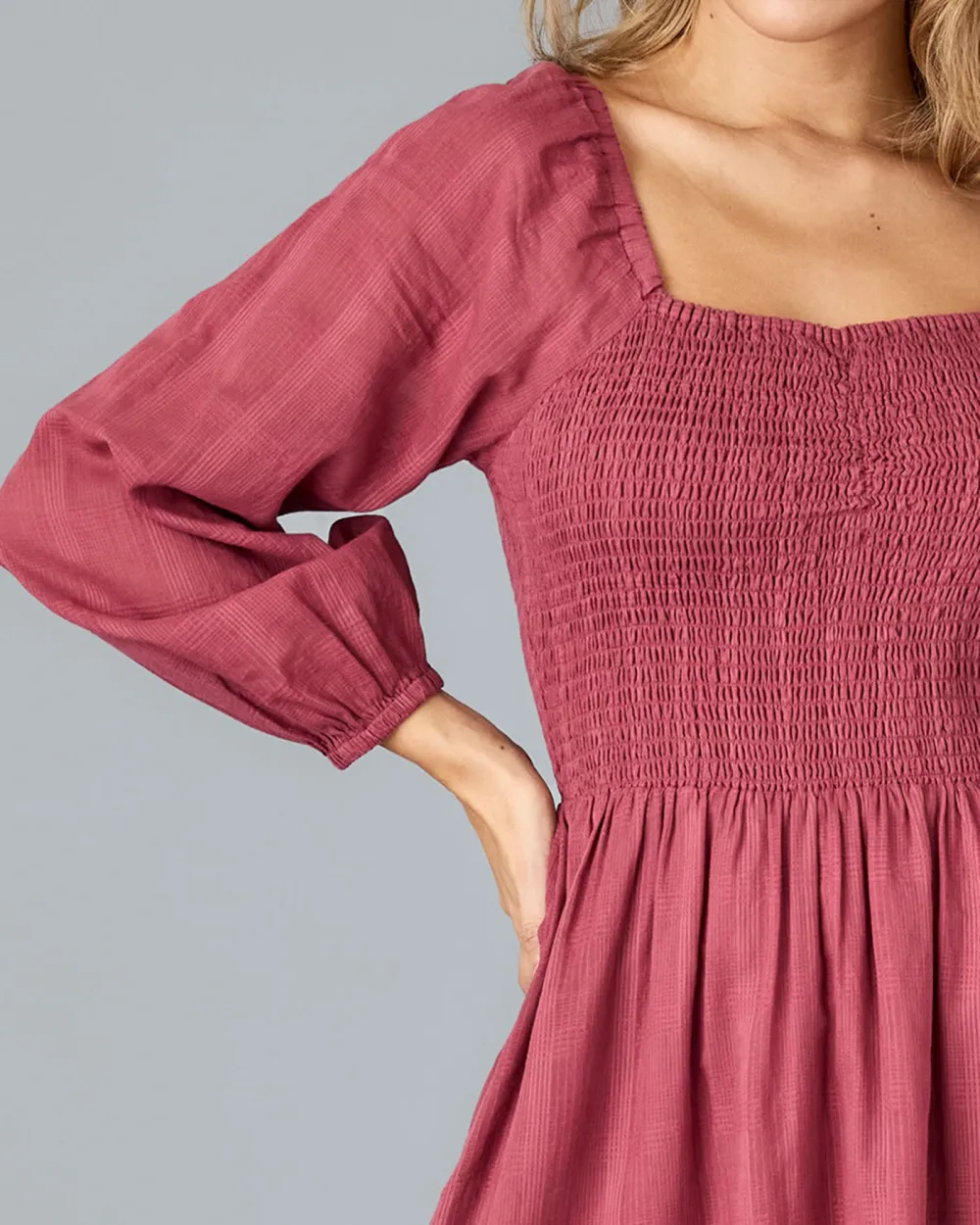 Square Necked Midi Dress