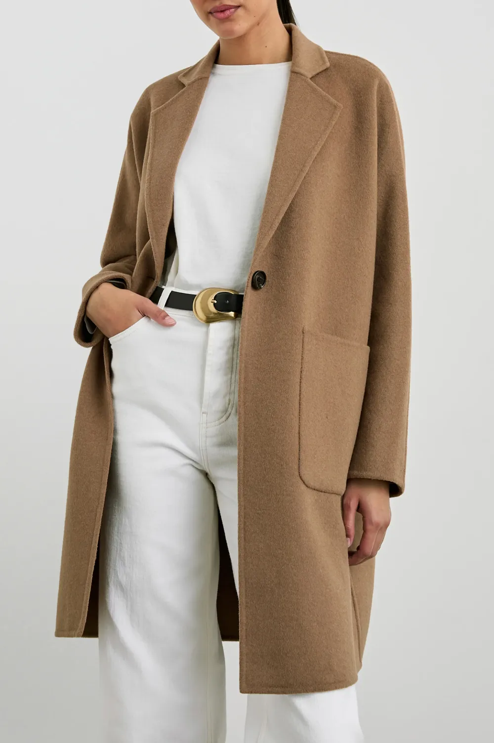 Luxurious Batwing Sleeve Wool Long Coat