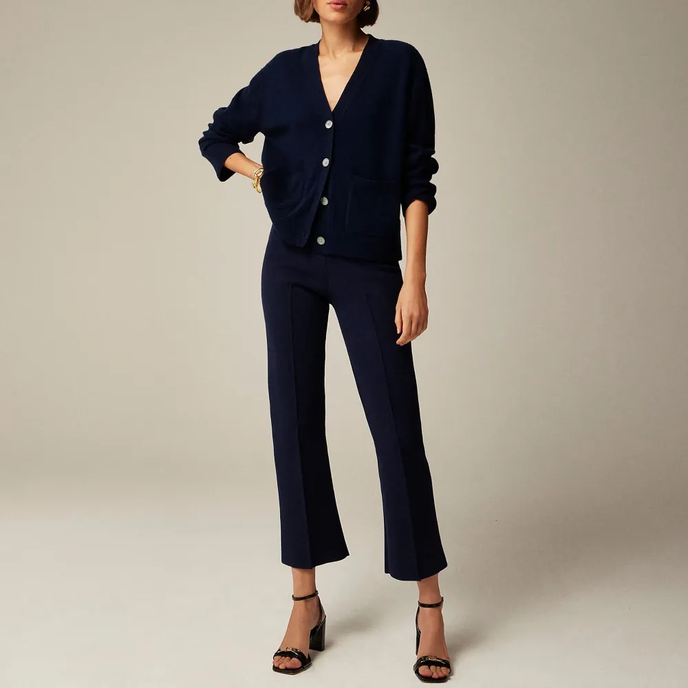 High-Rise Pintuck Straight Leg Pants