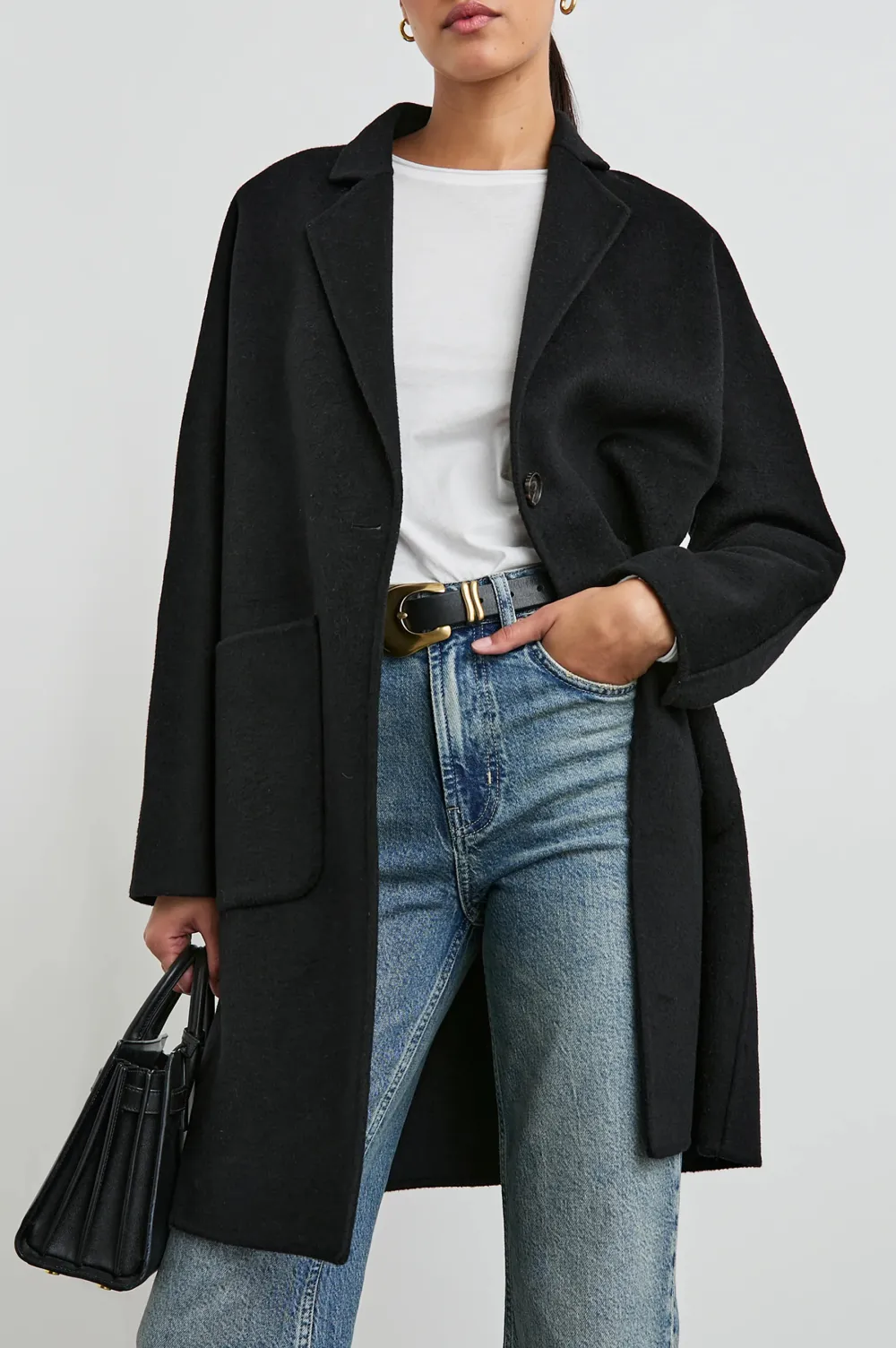 Luxurious Batwing Sleeve Wool Long Coat