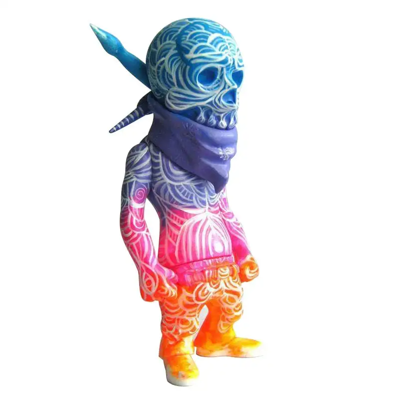 Resin Sculpture Figurine Rock Skull Doll Halloween Ornaments Home Desktop Decoration Statue Room Decoration Accessories