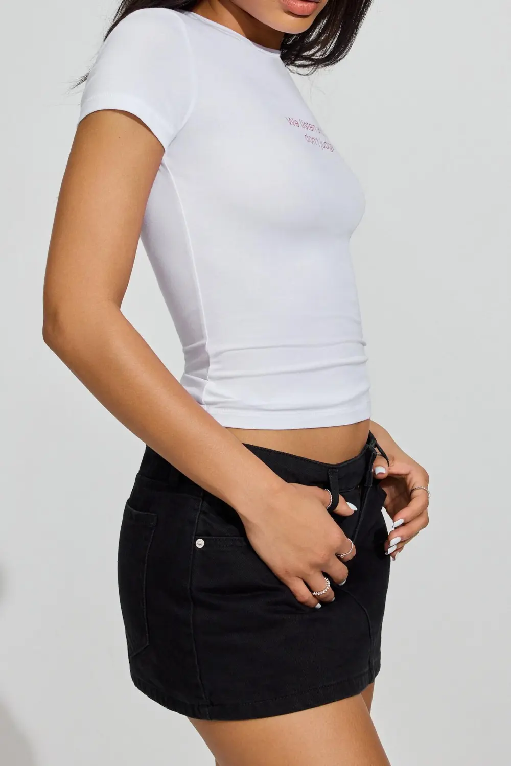 High Waisted Micro Denim Shorts