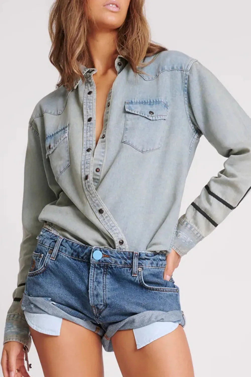 Blue Retro All-Match Daily Shorts