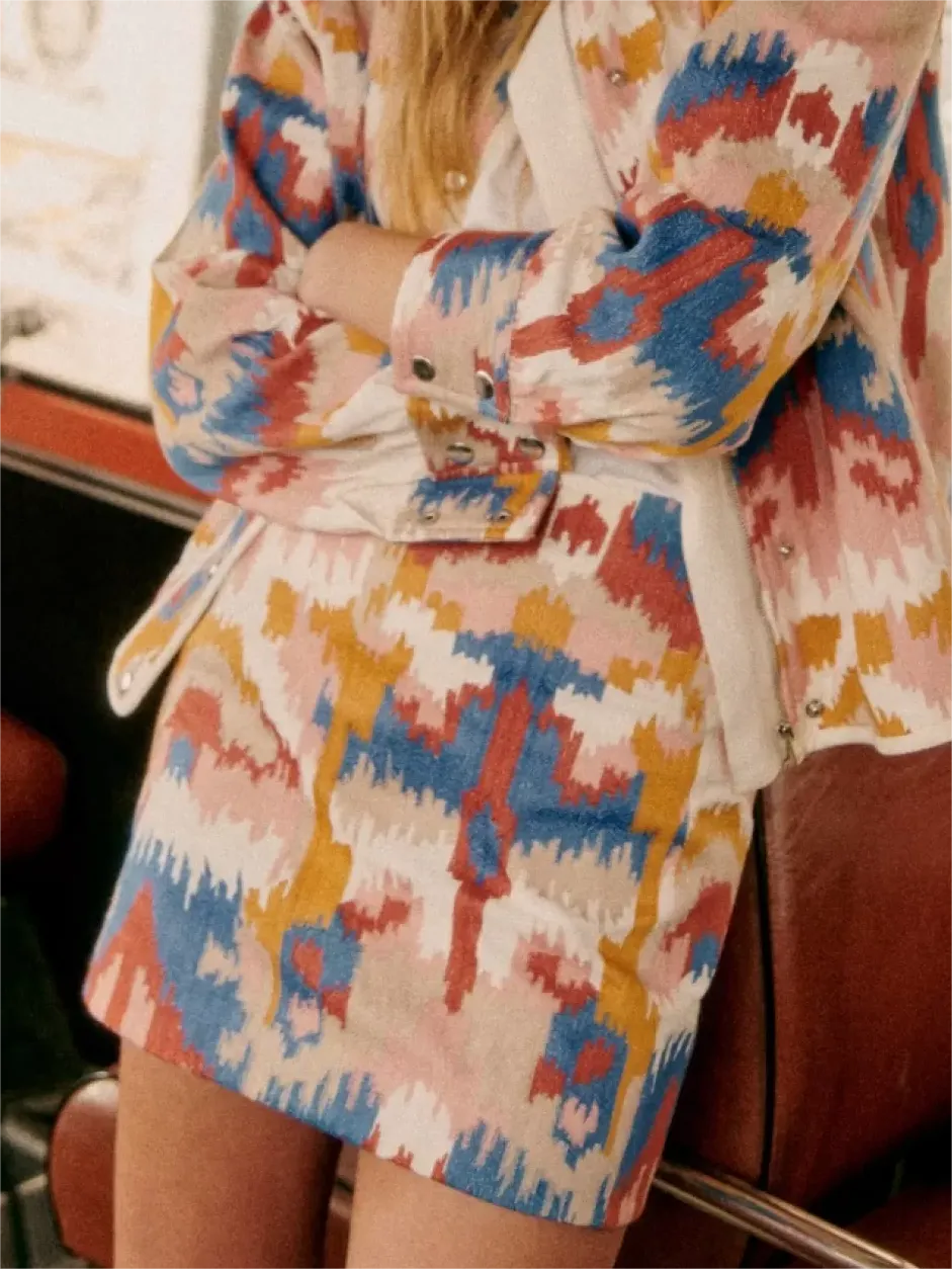 Daily Plants Print Skirt