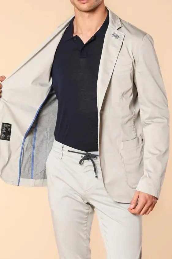 Men's Business Casual Fashion Pearl Grey Blazer