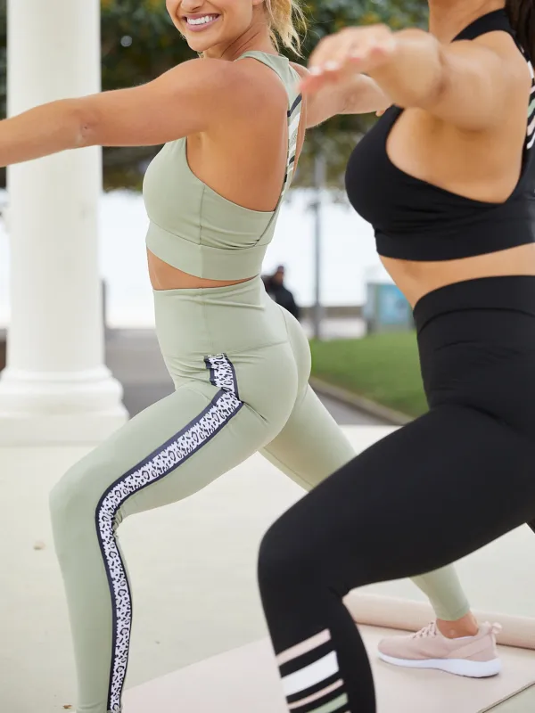 Khaki Sports Scene Balance Tights