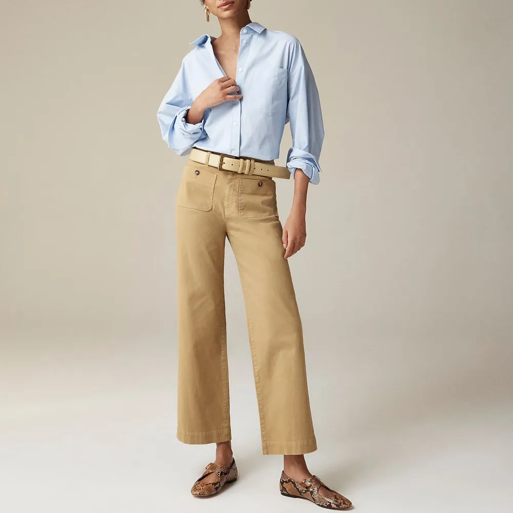 Sailor Slim Wide-Leg Chino Pants