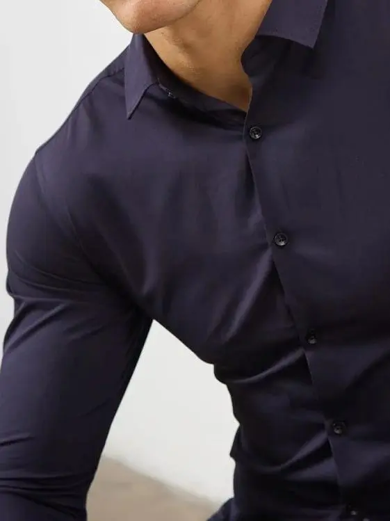 Mid Blue Soft Comfortable  Blouse