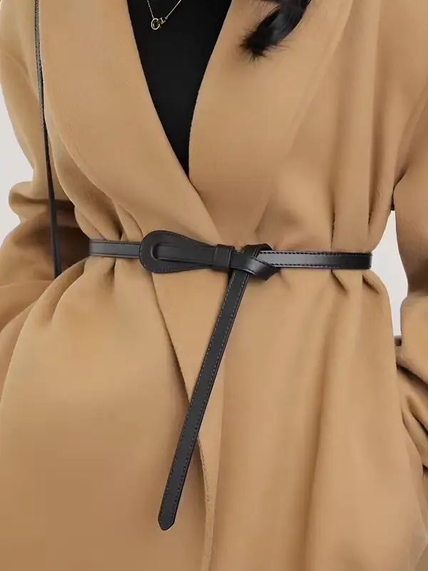 Leather Braided Thin Belt
