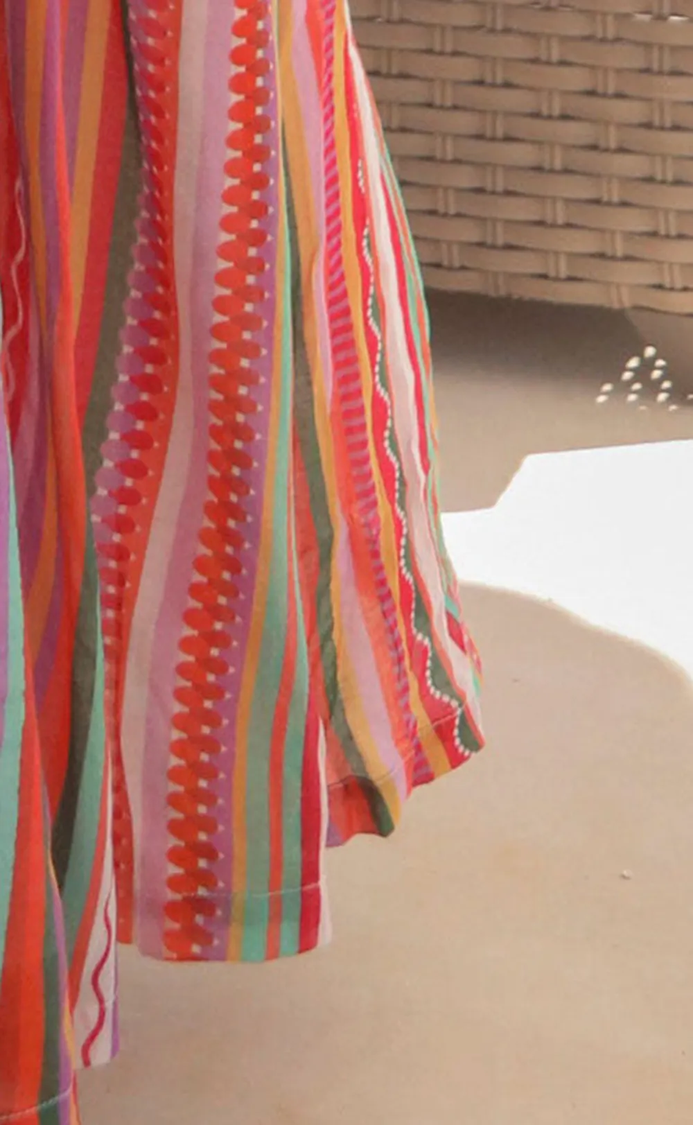 Strapless Multicolor Striped Maxi Dress
