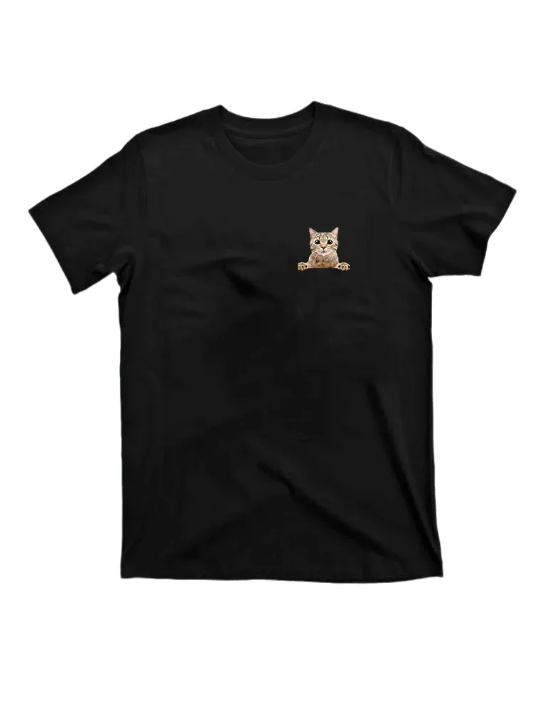 Cat Kitten Small Logo T-Shirt