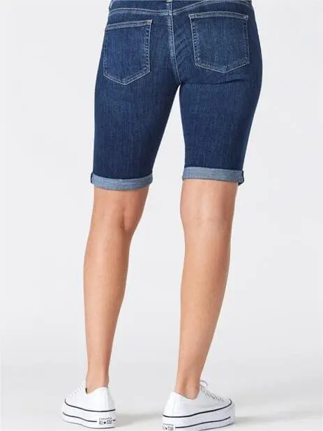 Cotton Straight Denim Shorts