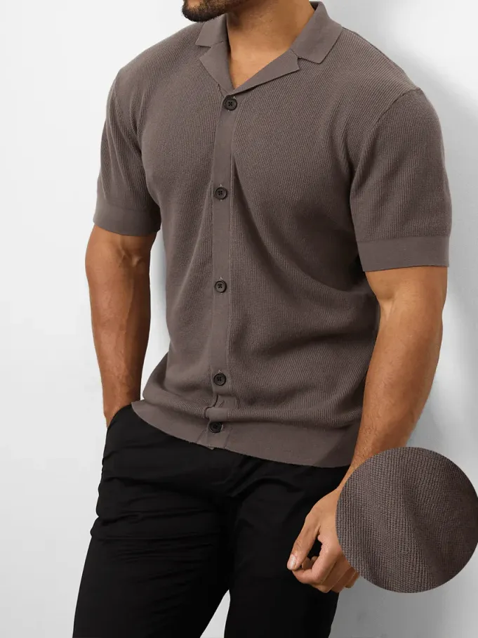 Dark Mole Cotton Soft Simple Polo Shirt