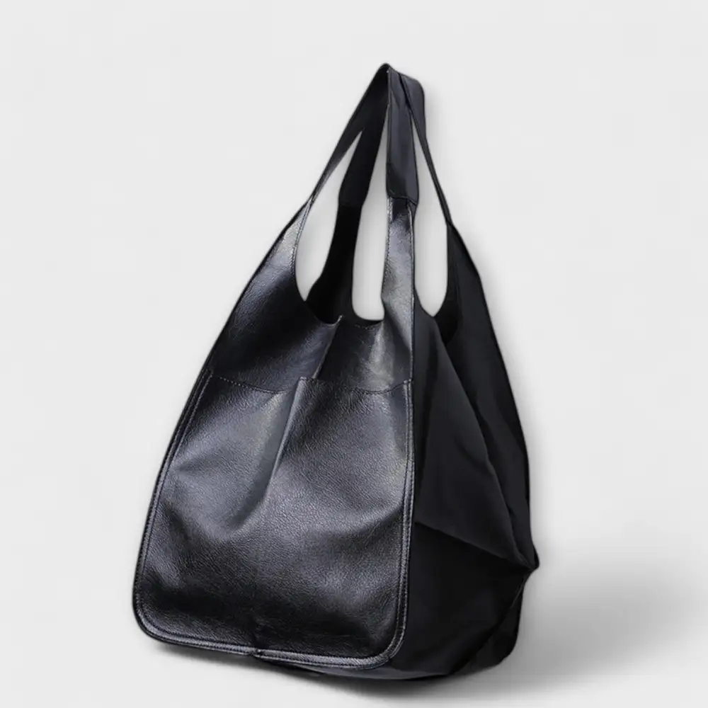 Latch Front Faux Leather Shoulder Bag