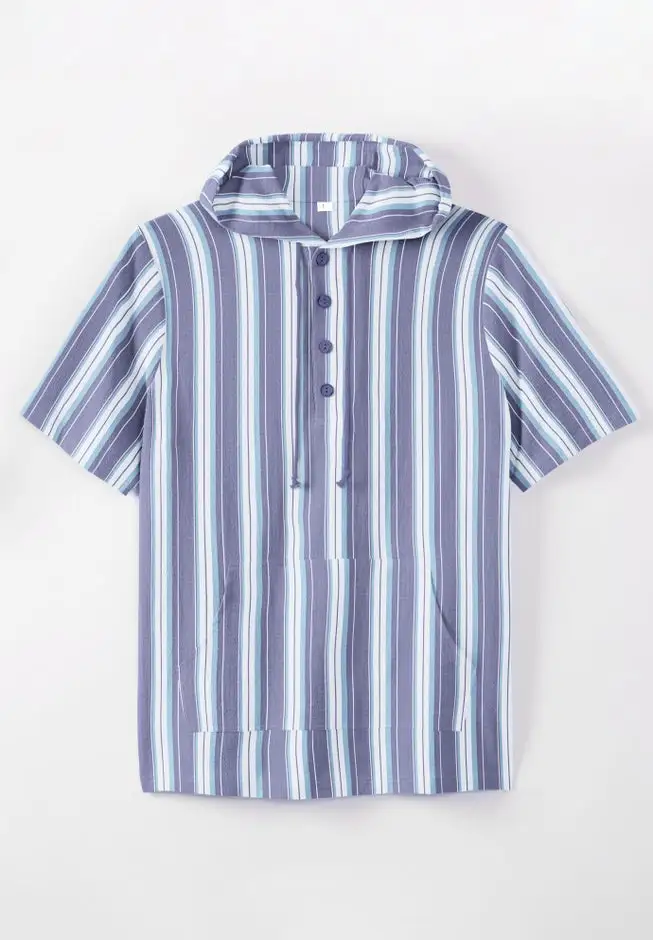 Gauze Short-Sleeve Hoodie