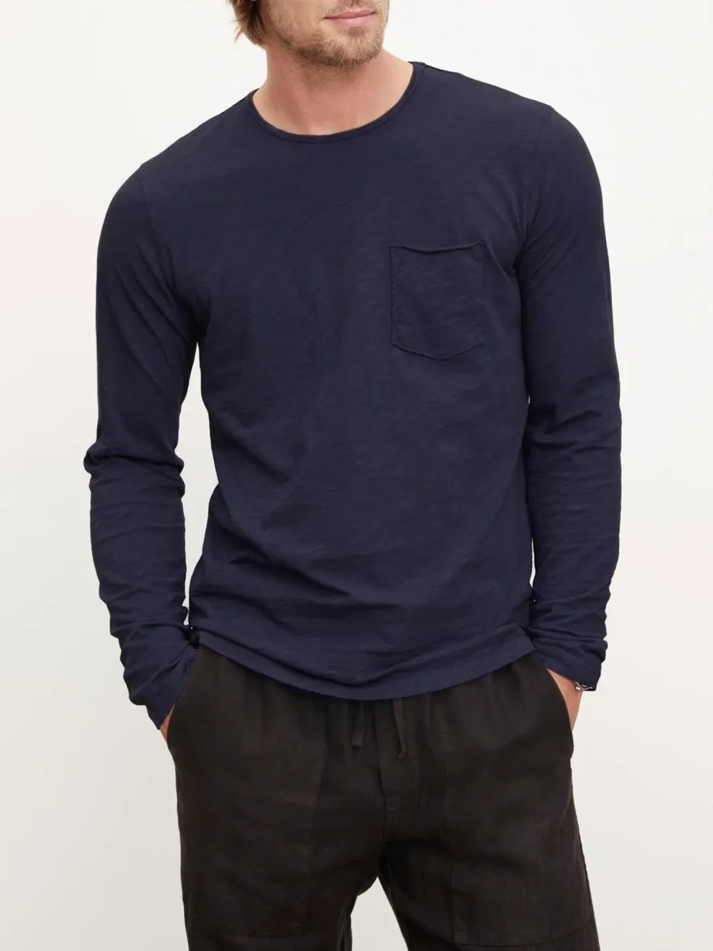 Men's Fashion Cotton Round Neck Long Sleeve T-Shirt