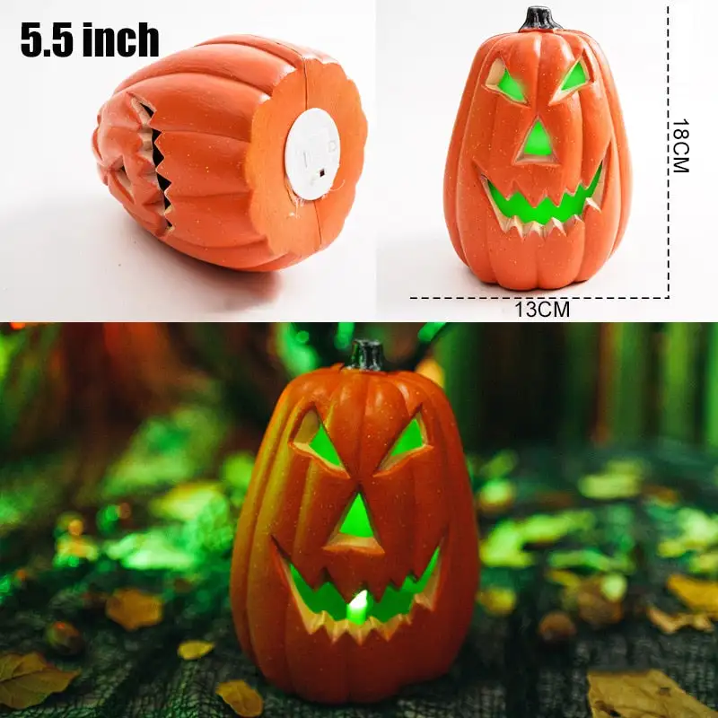 Halloween Pumpkin Led Light Lamp Creative Lantern Decoration Flashing Light Gypsophila Ghost Festival Dress Up Glowing