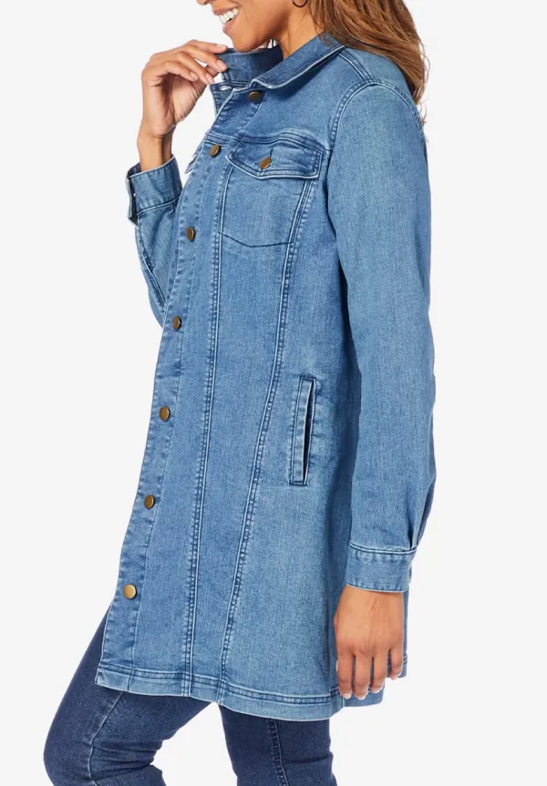 Solid Color Denim Jacket