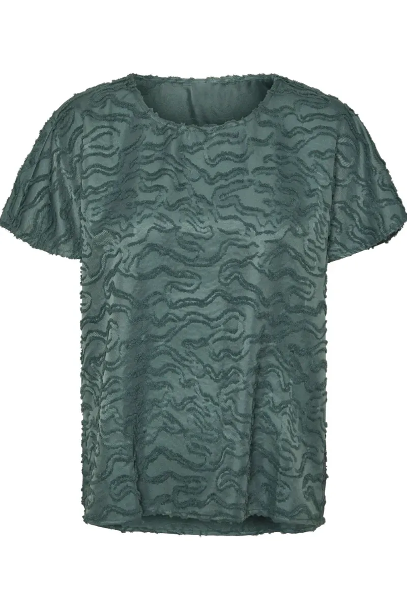 Textured Crew Neck Short Sleeve T-Shirts