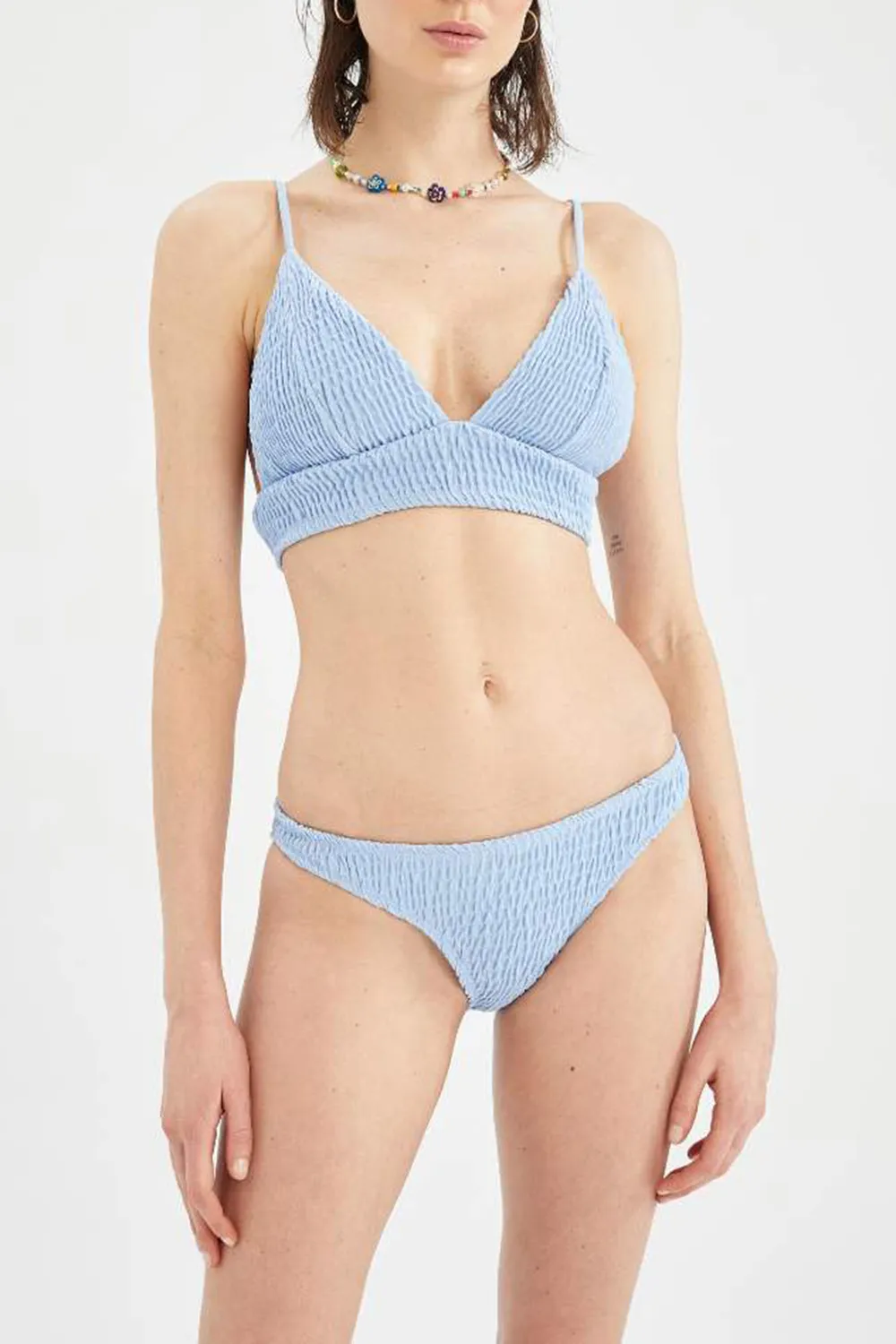 Solid Color One-Piece Swimsuit