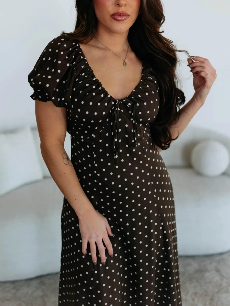 Polka Dot Short Sleeve Dress