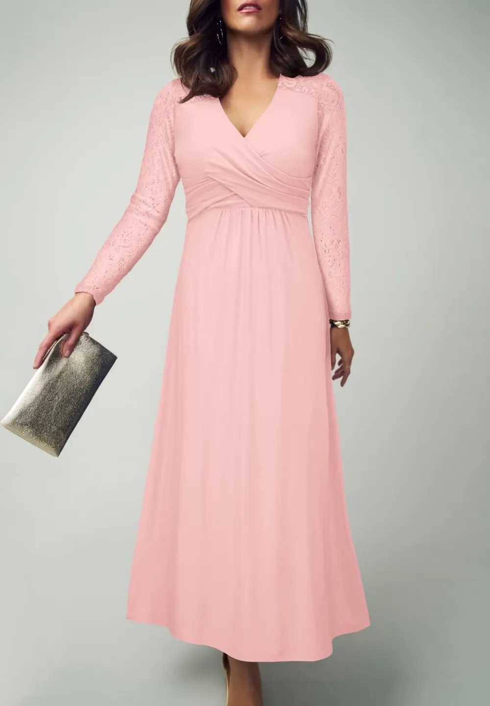 Crew Neck Lace Sweetheart Dress